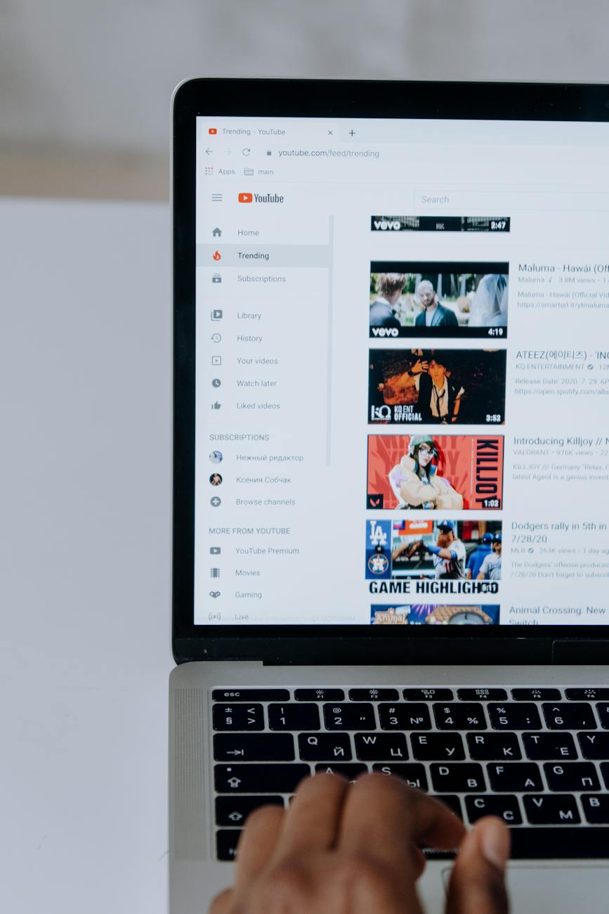 Person browsing video content online